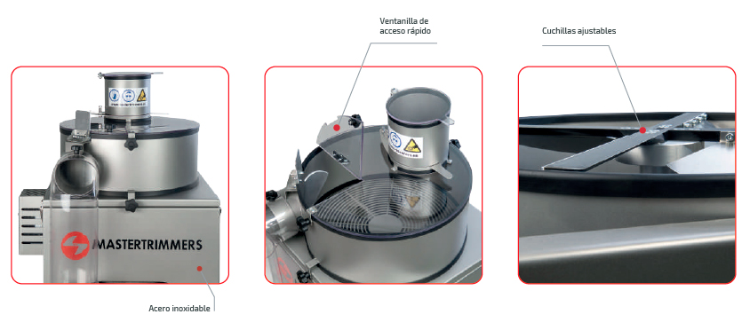 partes de la peladora MT profesional 75